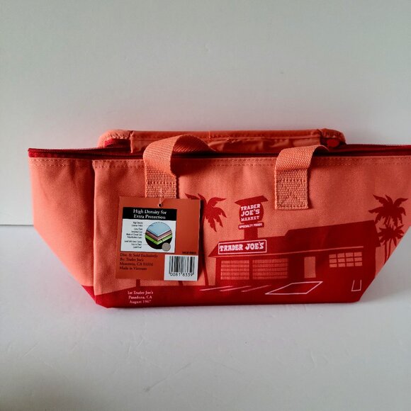 TRADER JOE'S MINI INSULATED TOTE -LIMITED EDITION THE SUMMER OF 2025, PEACH🍑🌞 - Picture 1 of 7
